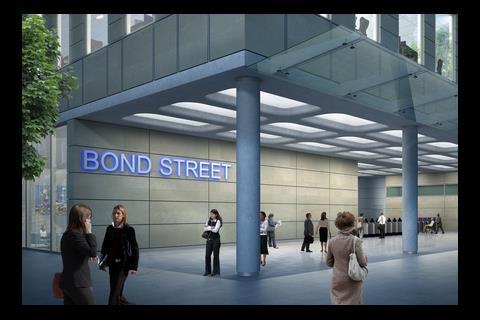 Proposed design for Bond Street Crossrail station